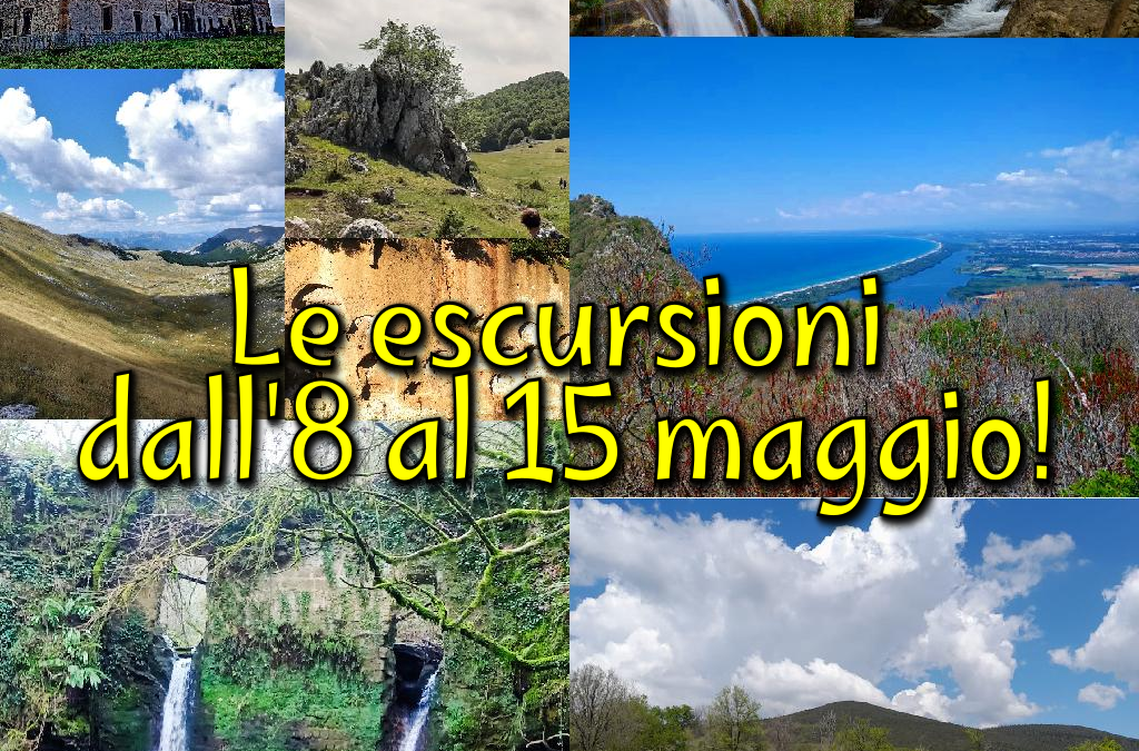 Le escursioni dall’ 8 al 15 maggio! 🍀